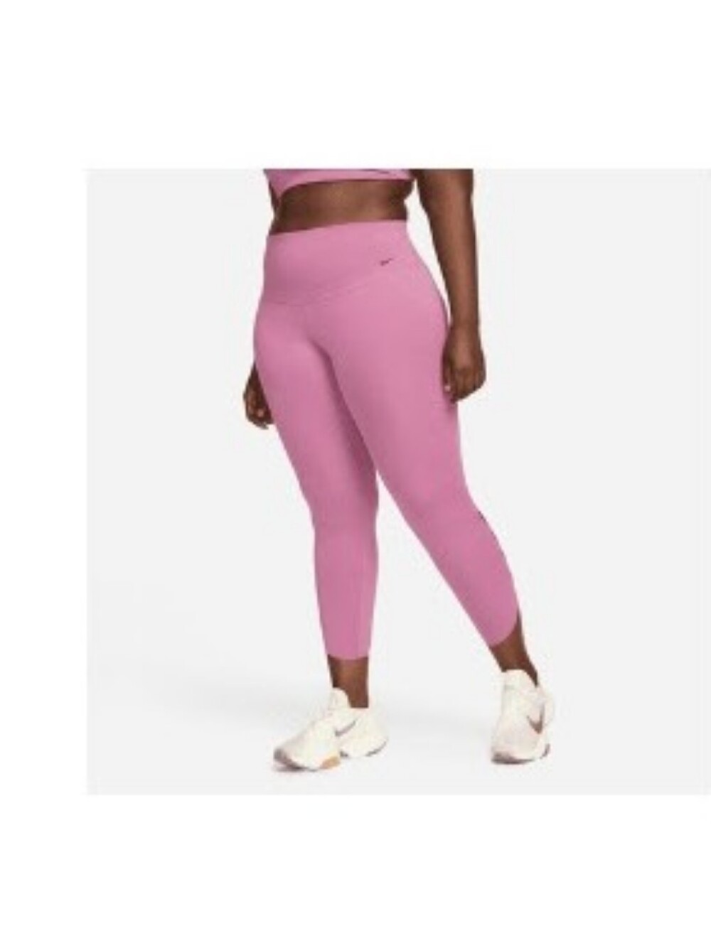 Nike One Women's Mid-Rise 7/8 Leggings in Light Bordeaux Size 2X